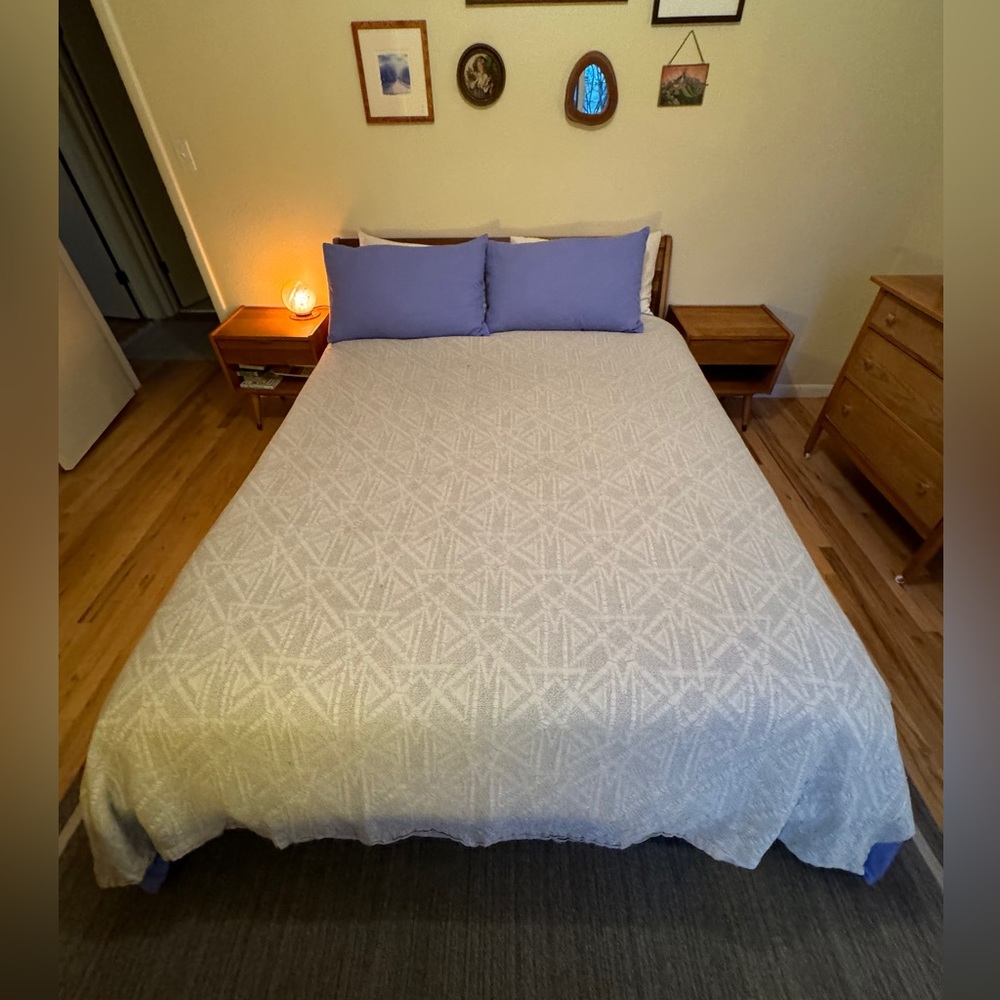 West Elm, Gray, King, Duvet cover, 100% organic cotton.